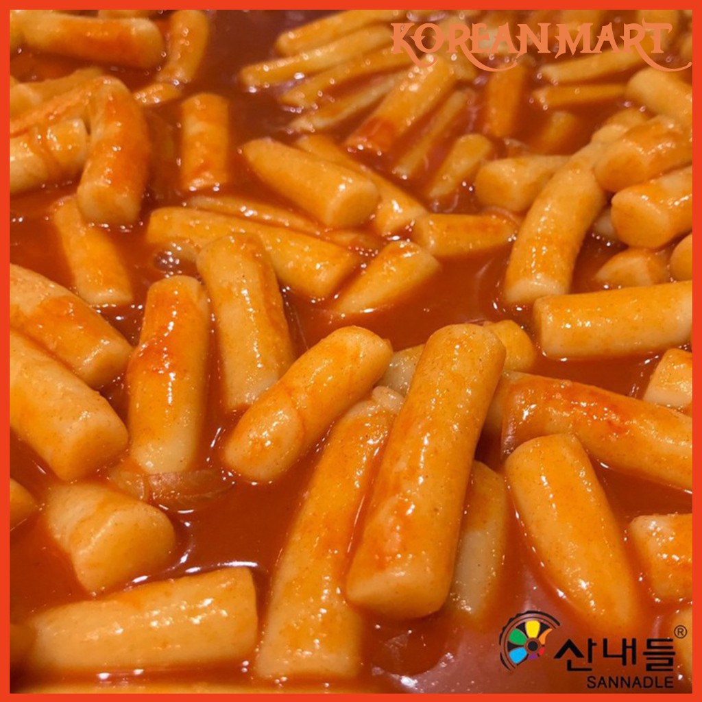 Combo 500g bánh gạo Hàn quốc nguyên thanh + 100g sốt nấu tokbokki loại 1 cay ngọt