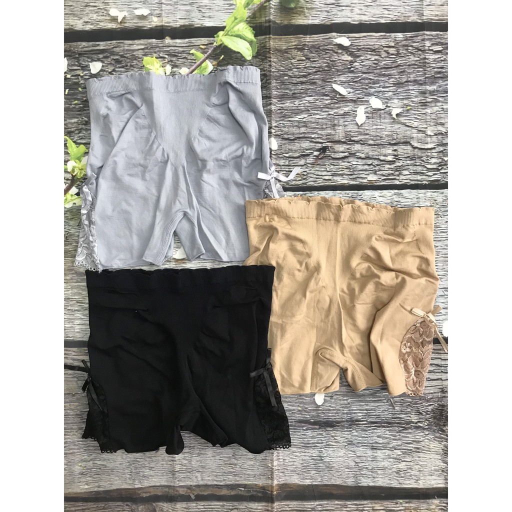Quần váy nâng mông pha ren có nơ size to