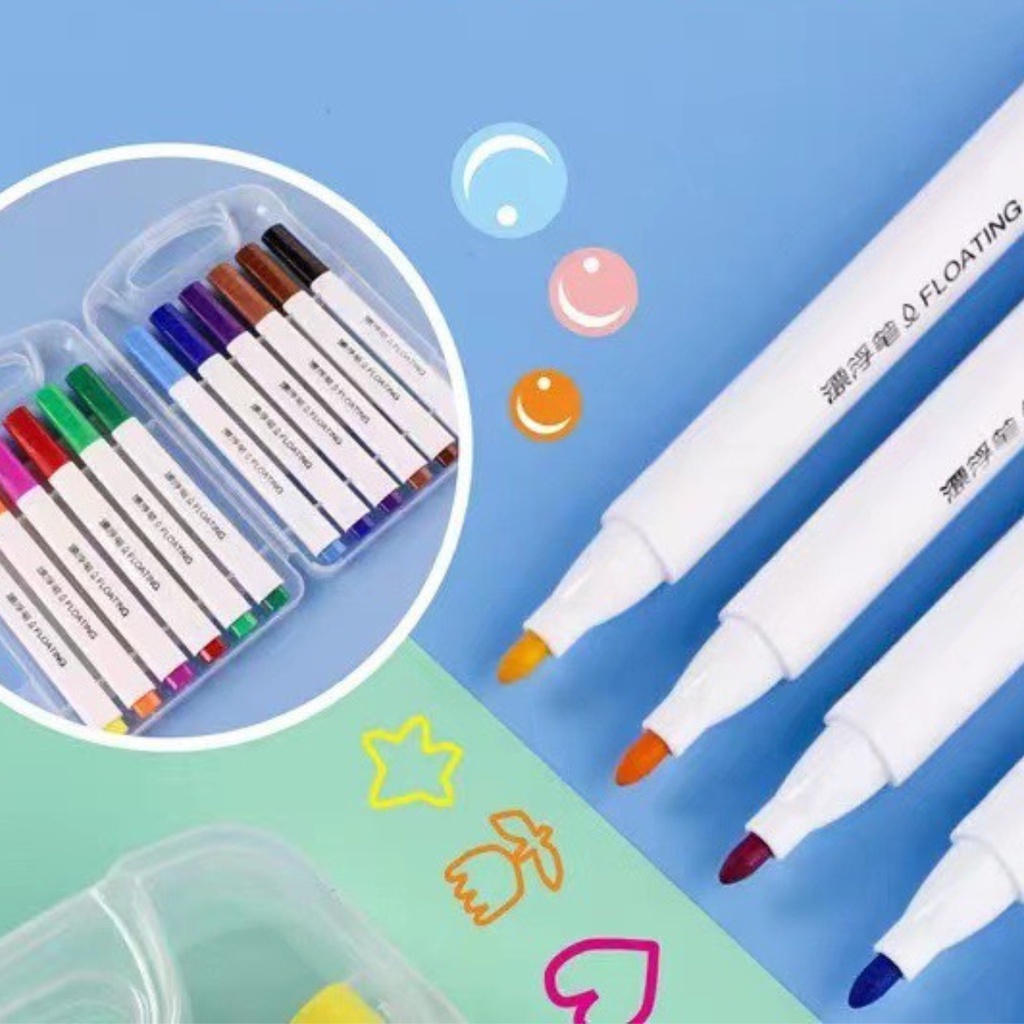 Bút Nước Ma Thuật Bộ 12 Màu Vẽ Hình Nổi Trên Nước Theo Phương Pháp Montessori Cho Trẻ Bắt Mắt Siêu Rẻ