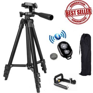 Gậy 3 chân tripod 3120 màu đen - Kèm đầu kẹp điện thoại và túi đựng, hộp