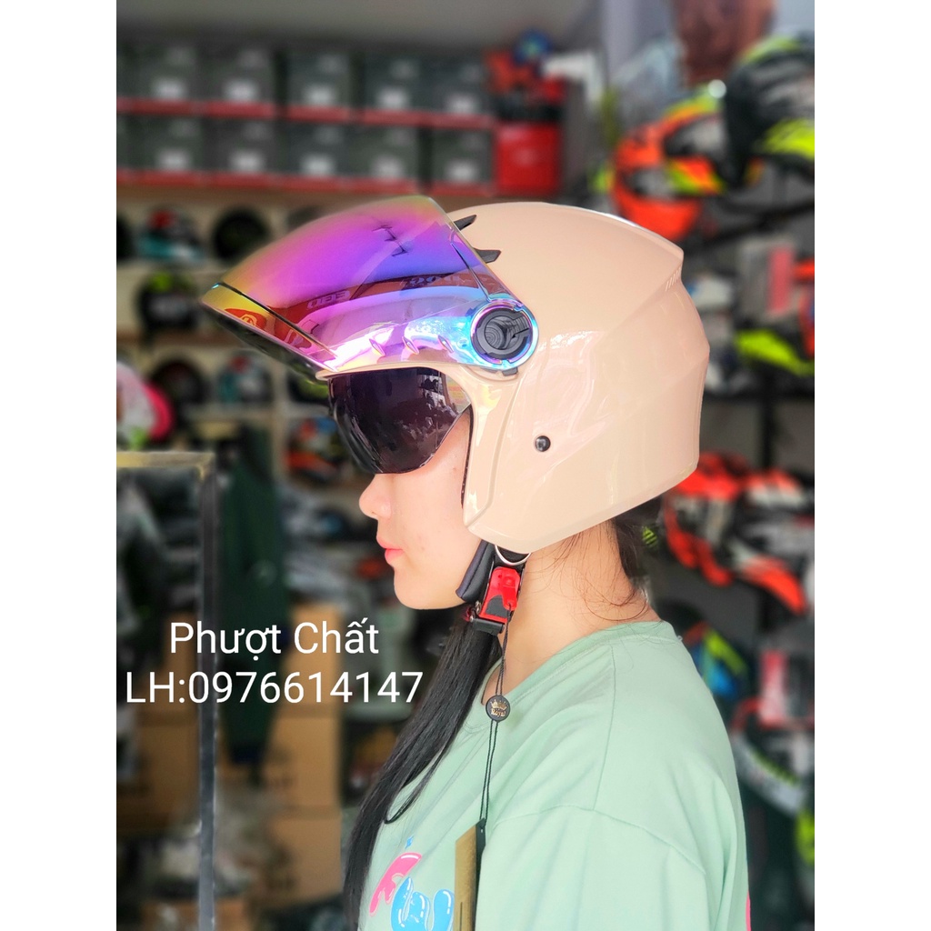 Nón bảo hiểm Royal 3/4 2 kính M268 chính hãng
