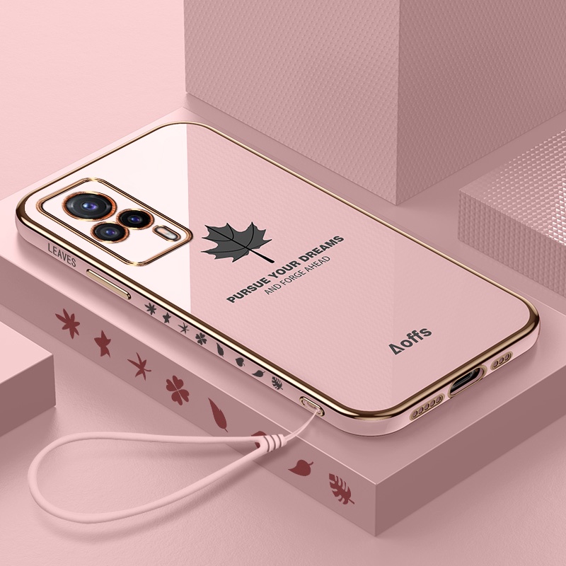 Ốp Điện Thoại Mềm Chống Sốc Họa Tiết Lá Phong Cho Vivo Z6 Vivo Y77 Vivo Y35 vivi Y02S 4G 2022 Vivo Y97 Vivo Y76S