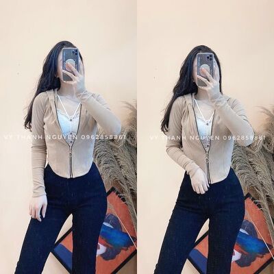 Áo tăm mũ khoá cá tính