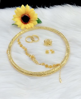 Bộ trang sức cưới mạ vàng 24 cao cấp