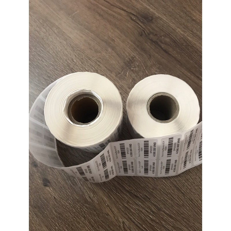 Giấy in mã vạch 2 tem 35x22