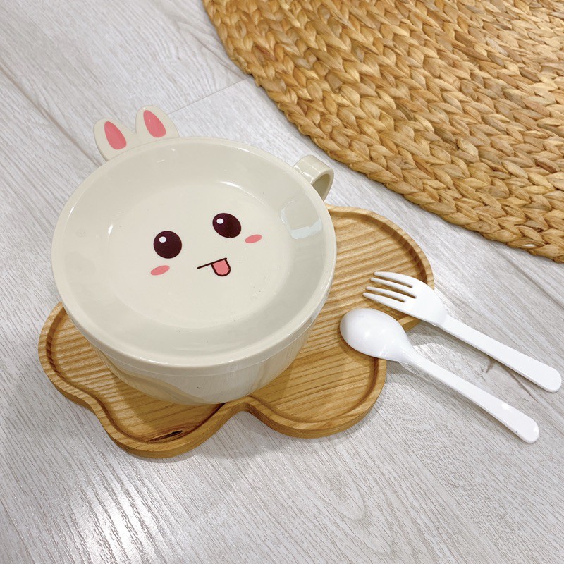 TÔ ĂN MÌ INOX HÌNH THỎ CUTE