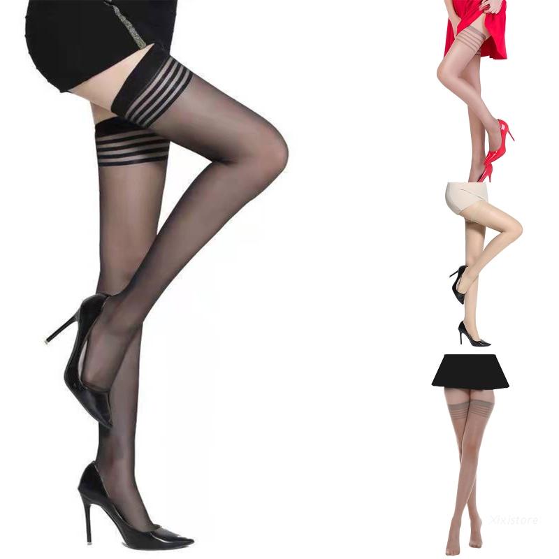 XIXI 1 Đôi Vớ Cổ Cao Siêu Mỏng Chất Liệu Lụa Thời Trang Mùa Xuân Cho Nữ