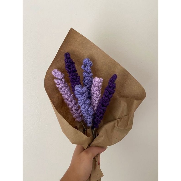 Hoa lavender len, bó hoa len lavender