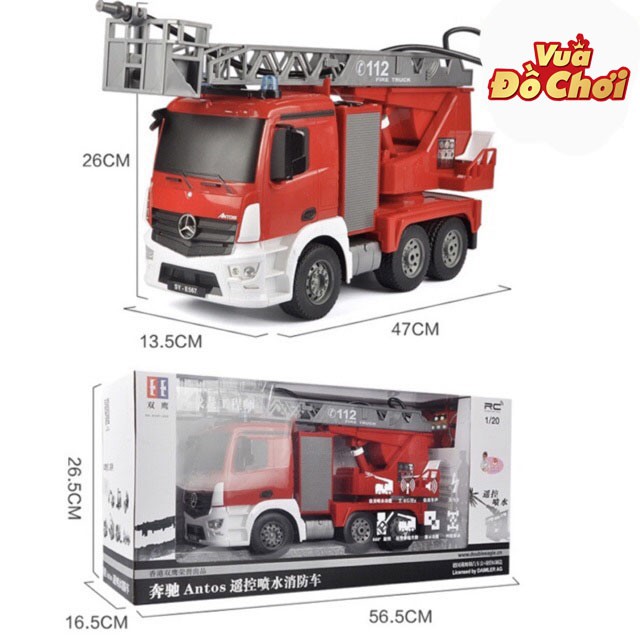 [Mã TOYDEC hoàn 20K xu đơn 50K] Xe Cứu Hỏa Điều Khiển Từ Xa Phun Nước E567-001