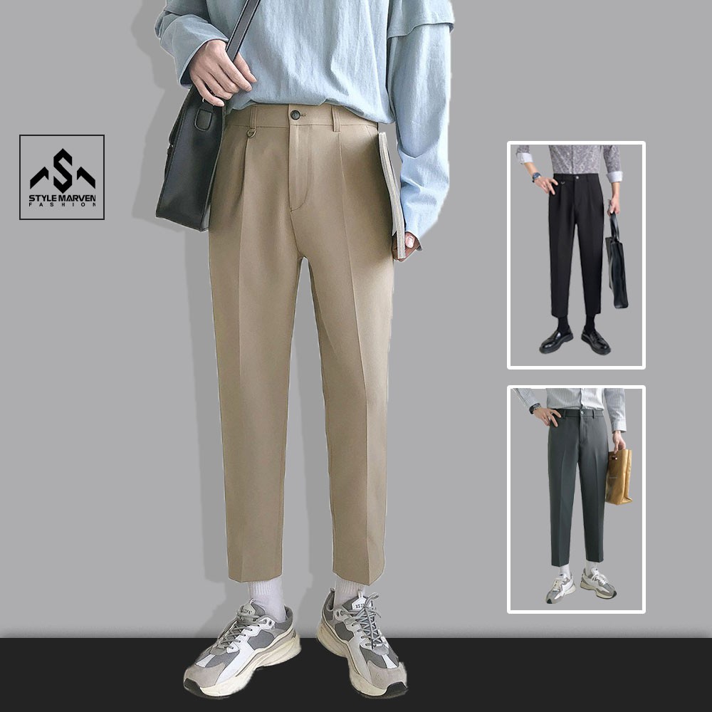 Quần âu nam Hàn Quốc STYLE MARVEN kiểu dáng basic lưng cài thanh lịch - QUAN SM066C5