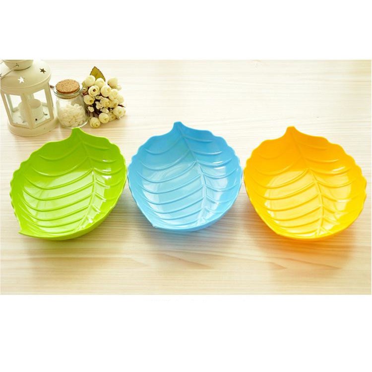 Combo 10 Đĩa Đựng Hoa Quả Hình Lá Size Nhỏ