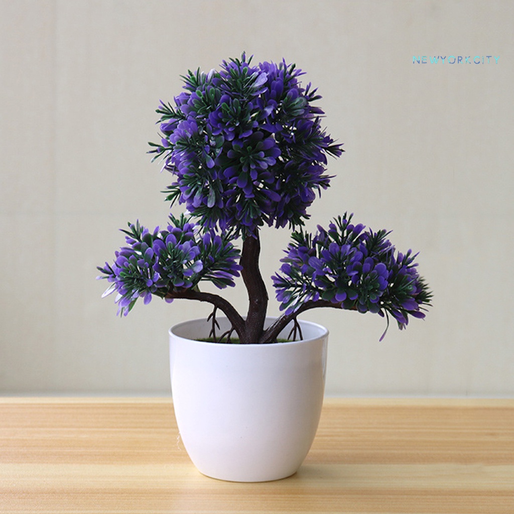 Chậu Cây Bonsai Nhân Tạo Bằng Nhựa Trang Trí Bàn Làm Việc