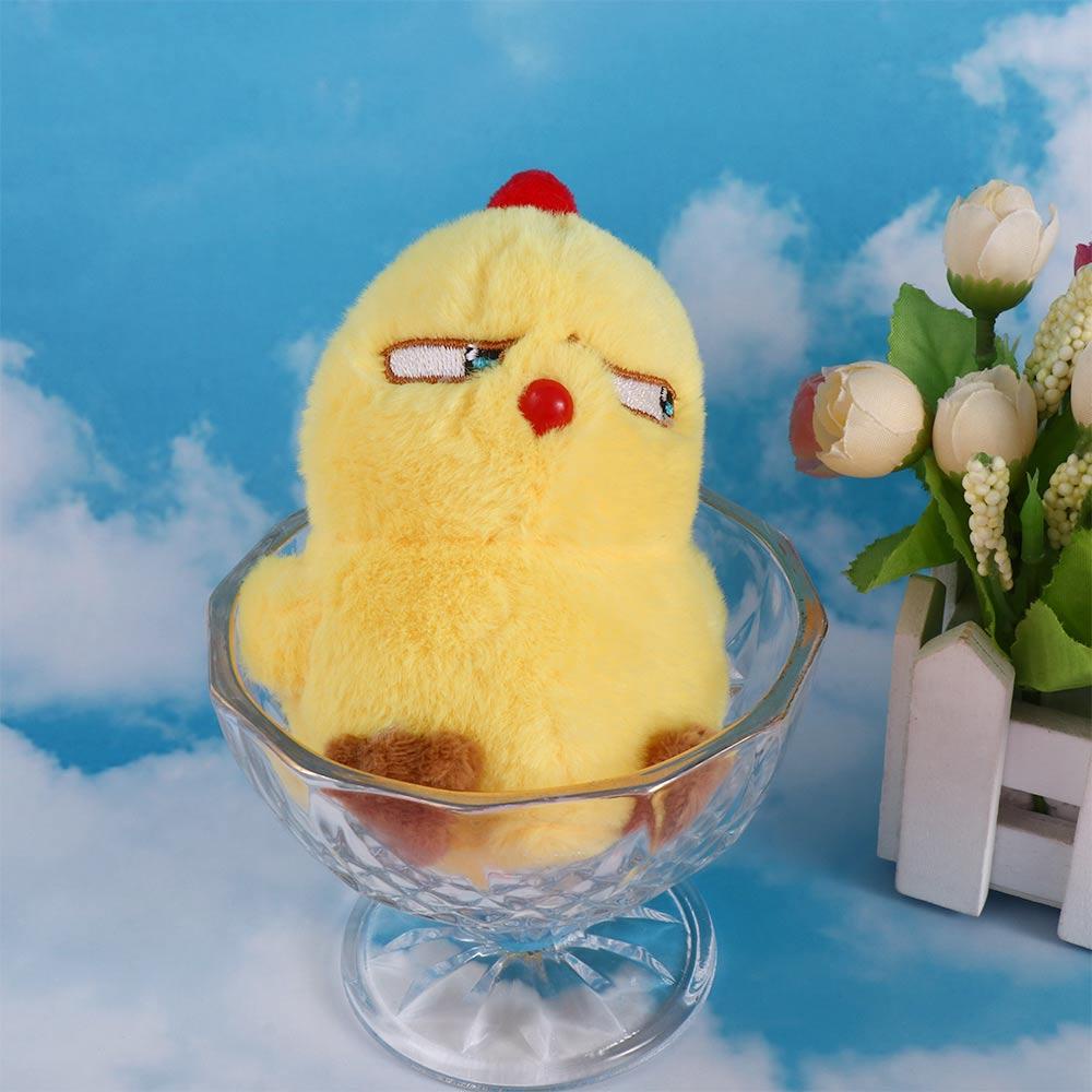 Móc Khóa Gà Nhồi Bông Mềm Mại Dễ Thương