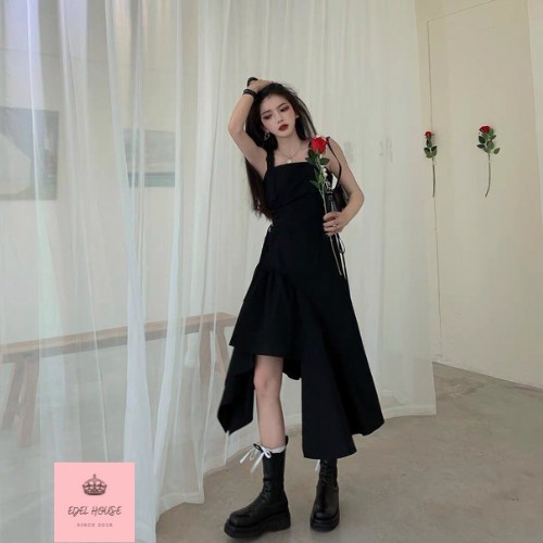 Váy Đen 2 Dây Lệch Tà Hot Trend Edel Có Ảnh Cận Chất + Đánh Giá | BigBuy360 - bigbuy360.vn
