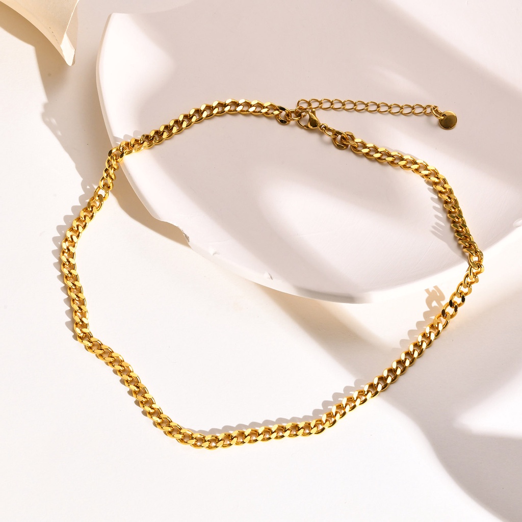 Vòng cổ Mạ Vàng 24K Vnox Phong Cách Đường Phố Cá Tính Cho Nữ