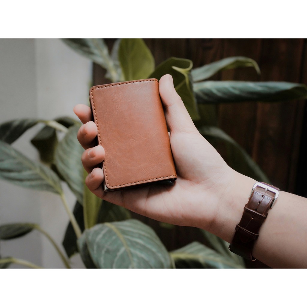 Ví, Card holder da nam nữ thông minh, mỏng gọn tiện ích Key4