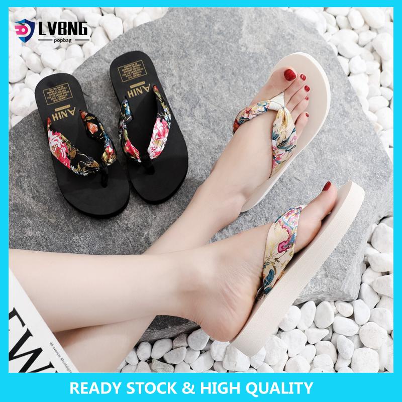 Mùa Hè Flip-Flops Giày Nữ Bohemian Lụa Satin Ruy Băng Giày Đi Biển Nữ Giày Sandal Dây Đeo Nữ
