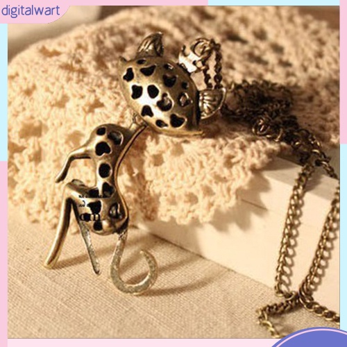 Dây chuyền hình mèo đính đá phong cách quyến rũ thanh lịch dành cho nữ