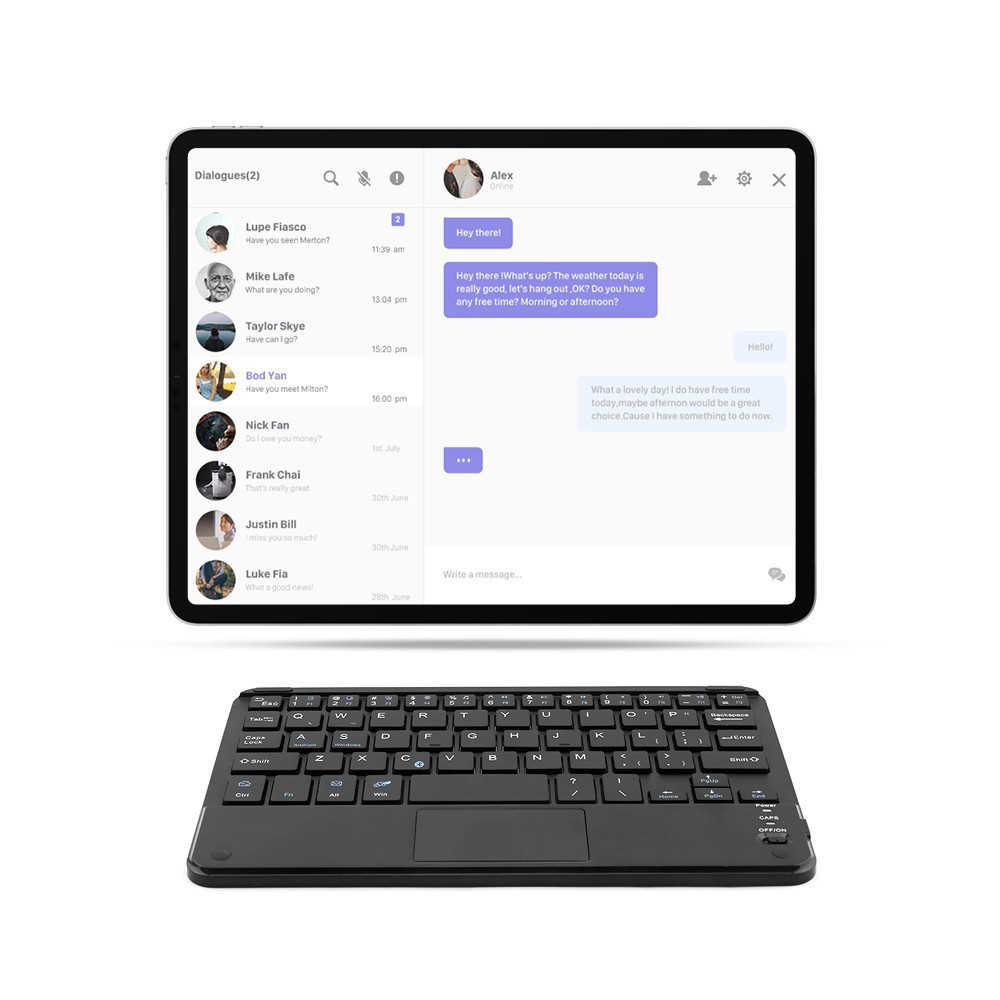 8 /9 Inch Bàn phím mini Bluetooth không dây siêu mỏng Bàn phím mỏng có thể sạc lại