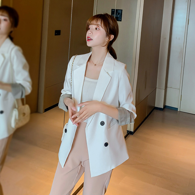 Áo Khoác Blazer Dáng Rộng Phong Cách Hàn Quốc Thời Trang Mùa Thu 2020 Cho Nữ