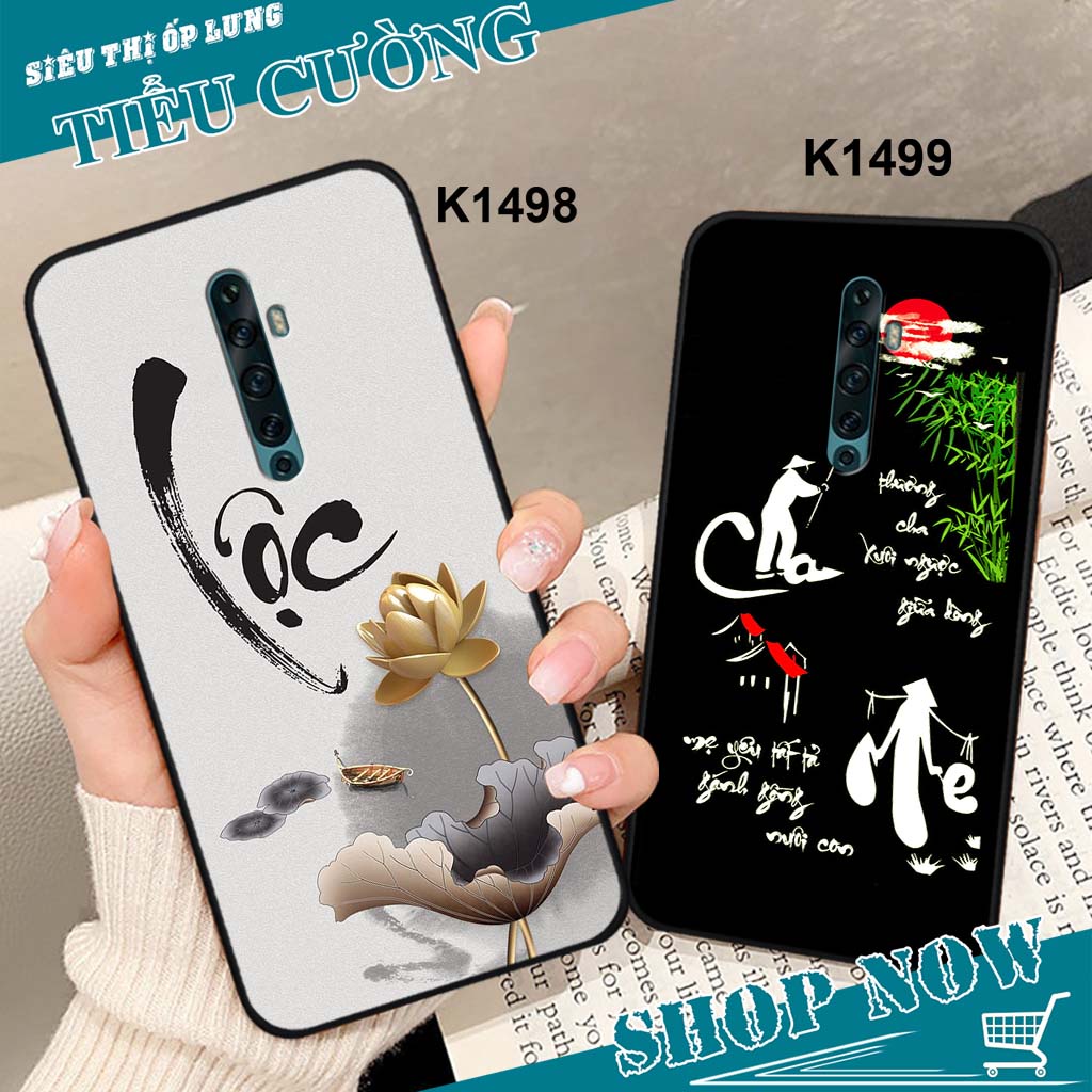 Ốp Oppo RENO 2F / RENO 2Z / RENO 2 in hình thời trang thư pháp RẺ BỀN ĐẸP