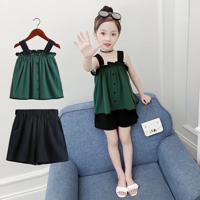 Set quần áo trẻ em hè mới cho bé gái [14-35kg]