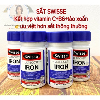 (ĐỦ BILL) Sắt hữu cơ Swisse Iron Úc Lọ 30v