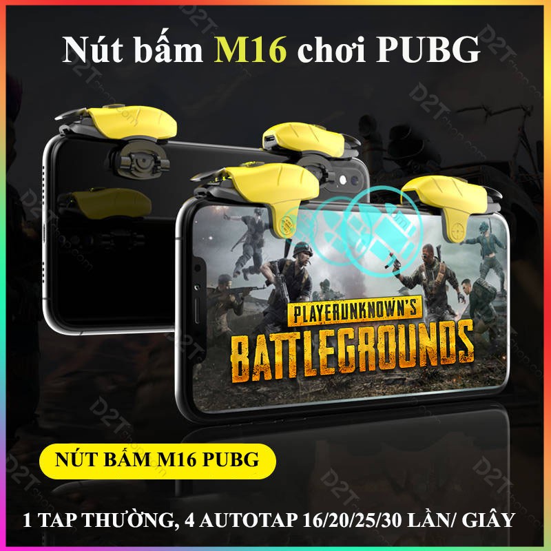 [Mã ELFLASH5 giảm 20K đơn 50K] Nút bấm game PUBG M16 Pro tự động autotap 30 lần/ giây, siêu nhanh, siêu nhỏ gọn