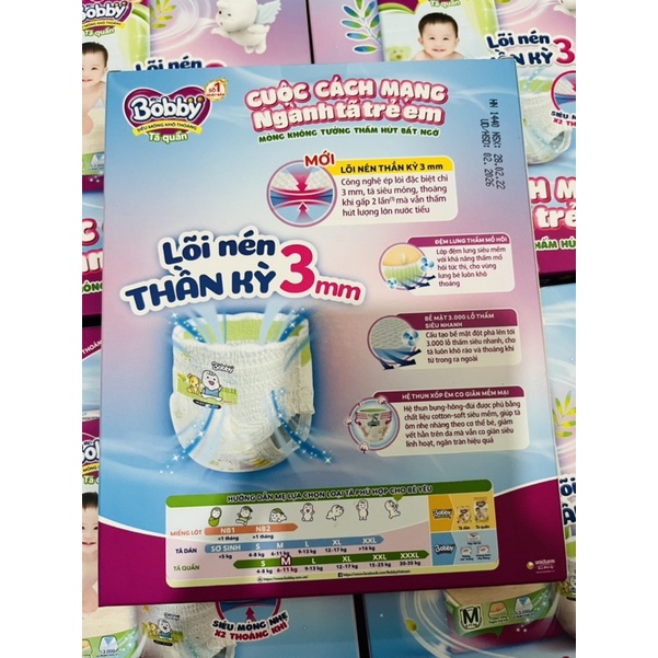 MẪU DÙNG THỬ HỘP 2 MIẾNG TÃ QUẦN BOBBY SIZE M(6-11kg)