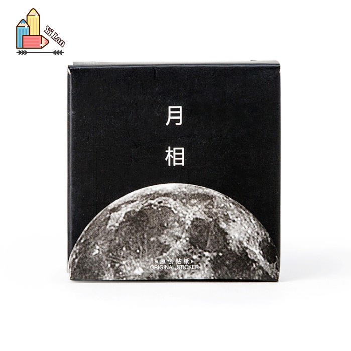 Set 45 Miếng Dán Hình Mặt Trăng / Hành Tinh Dùng Trang Trí Sổ Tay / Nhật Ký / Album Ảnh DIY