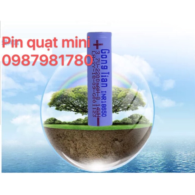 Pin 18650- 2200mah pin sạc dự phòng pin thiết bị cầm tay