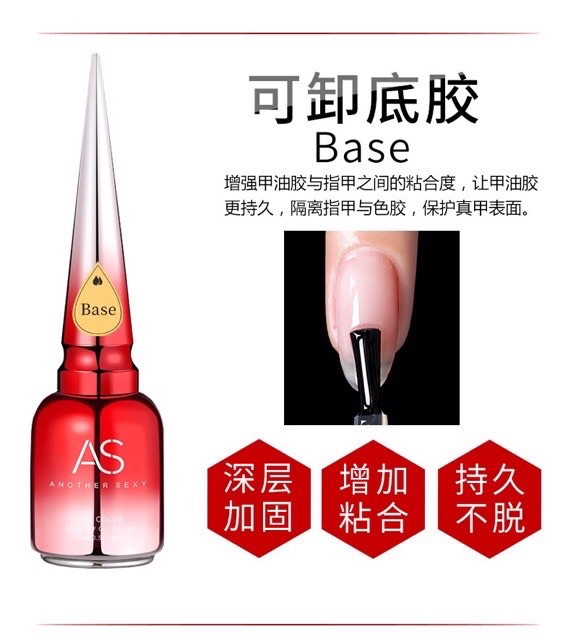 Top gel/ Base gel chai đỏ 15ml chính hãng