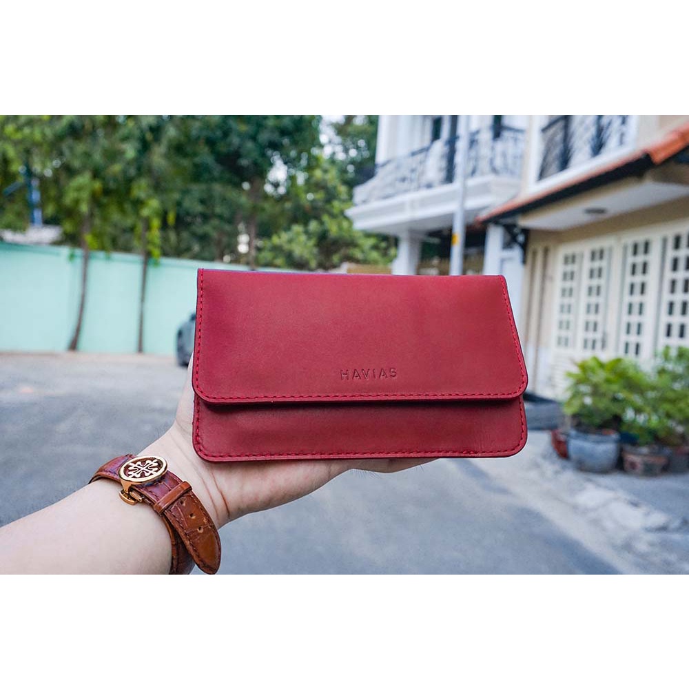 Ví Da The Momo2 Handcrafted Wallet HAVIAS Đỏ