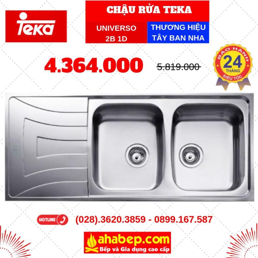 CHẬU RỬA TEKA UNIVERSO 2B 1D