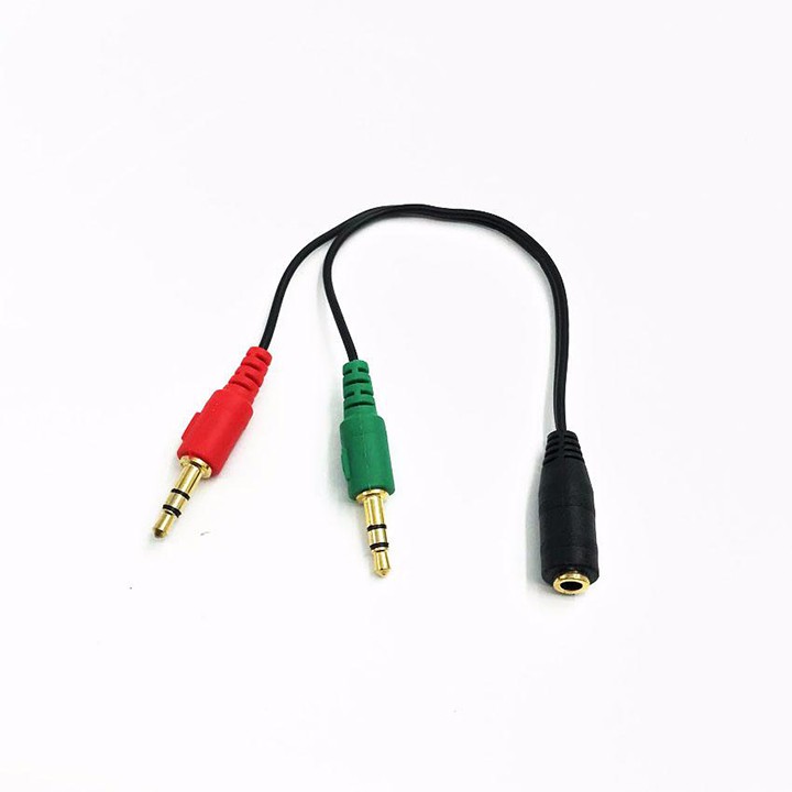 Cáp gộp audio và micro 2 jack 3.5mm chân cắm sang 1 jack 3.5mm dạng lỗ F572SPAZ