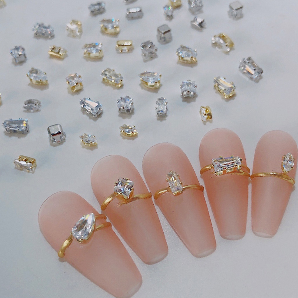 Hộp 20 Hạt Kim Cương Giả Lấp Lánh Trang Trí Móng Tay