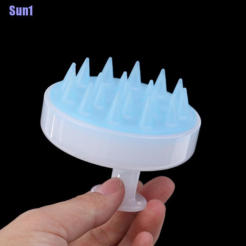 (Hàng Mới Về) Lược Gội Đầu Mát Xa Da Đầu Sun1 Làm Từ silicon Tiện Lợi