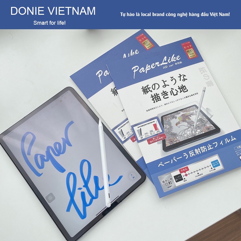 Dán màn hình ipad PAPERLIKE PREMIUM chống vân tay nhám cảm giác vẽ như trên giấy DP01