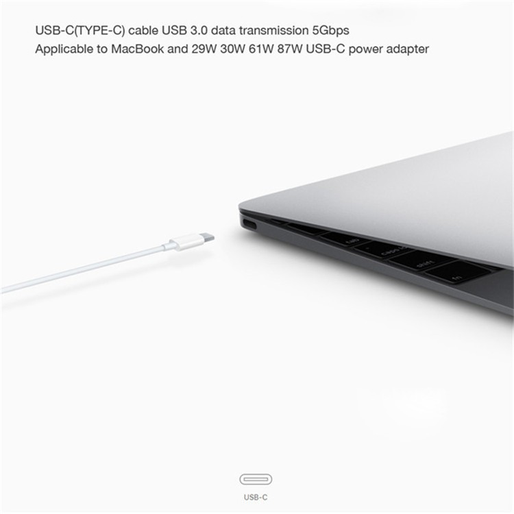 Dây Cáp Sạc Và Truyền Dữ Liệu Apple Usb-c 1m - 2m Type-c Cho Macbook Air Pro 87w 61w 30w