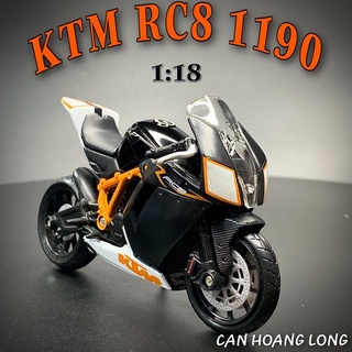 XE MÔ HÌNH - MOTO KTM RC8 1190 tỷ lệ 1:18 CHLstore Mô Hình Xe Đua