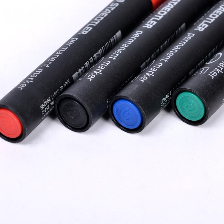 Bút dạ dầu ngòi tròn STAEDTLER permanent marker 352 viết trên mọi chất liệu (xanh, đỏ , đen, xanh lá)