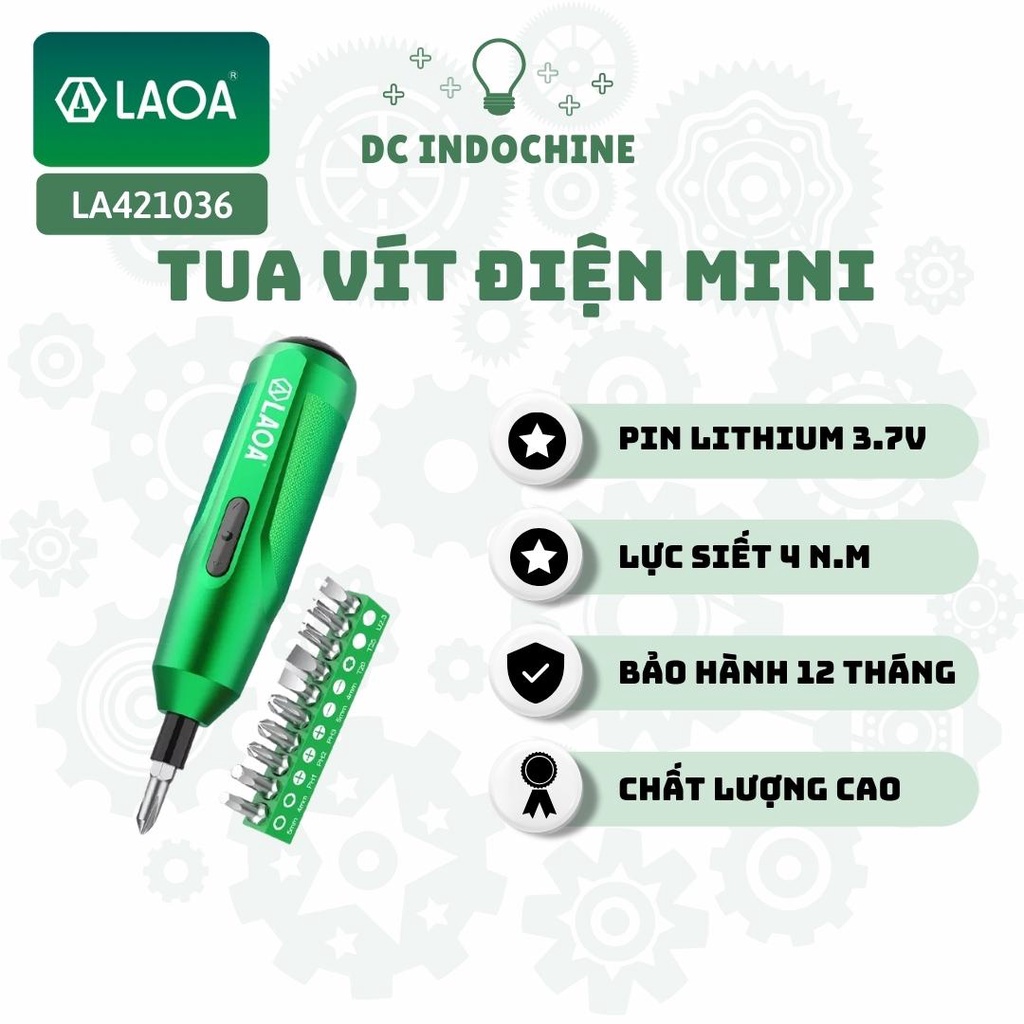 Tua vít điện mini LAOA LA421036 chuyên dụng, hàng chính hãng