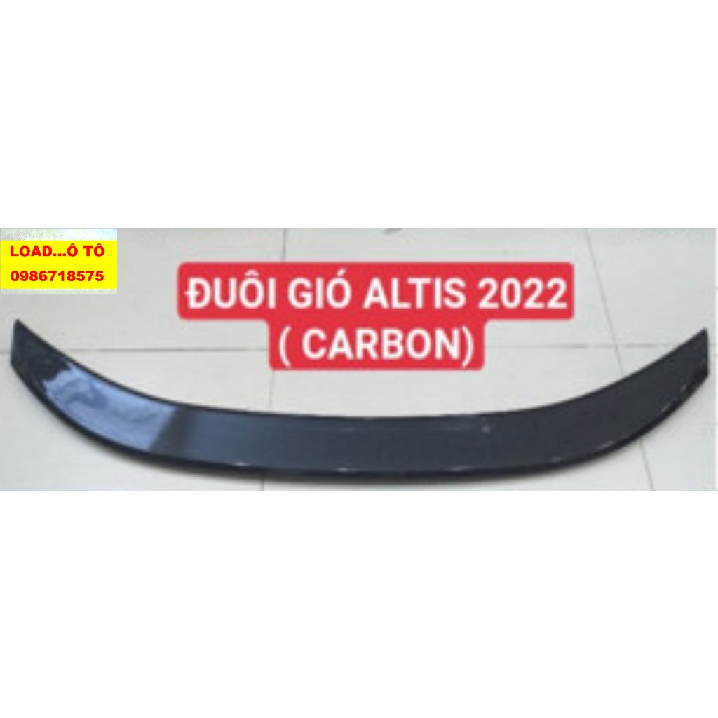 Đuôi Gió Liền Cốp Vân Carbon Xe Toyota Altis 2022-23 Mẫu Vân Carbon Cao Cấp