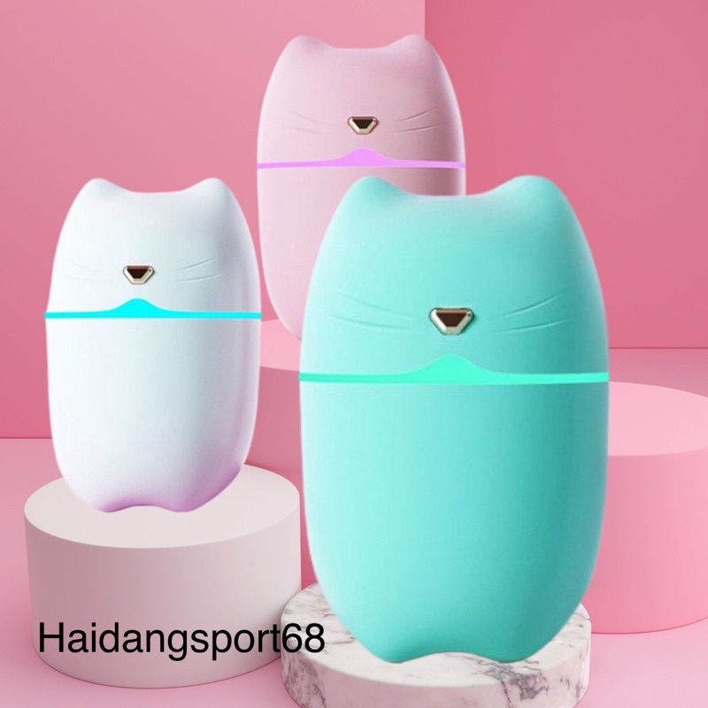 Đèn Xông Tinh Dầu Mini Mèo Humidifier Cho Phòng Ngủ & Trên Ôtô Khuếch Tán Tinh Dầu Phun Sương Tỏa Hương Đuổi Muỗi