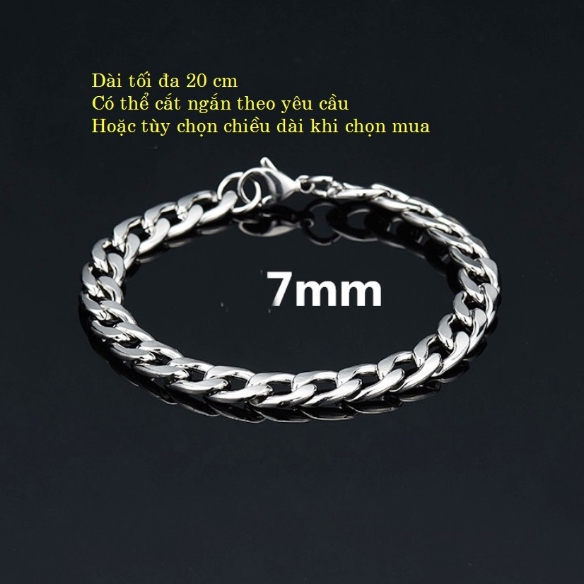 Lắc tay không gỉ thời trang chất liệu thép Stainless steel cao cấp không mất màu
