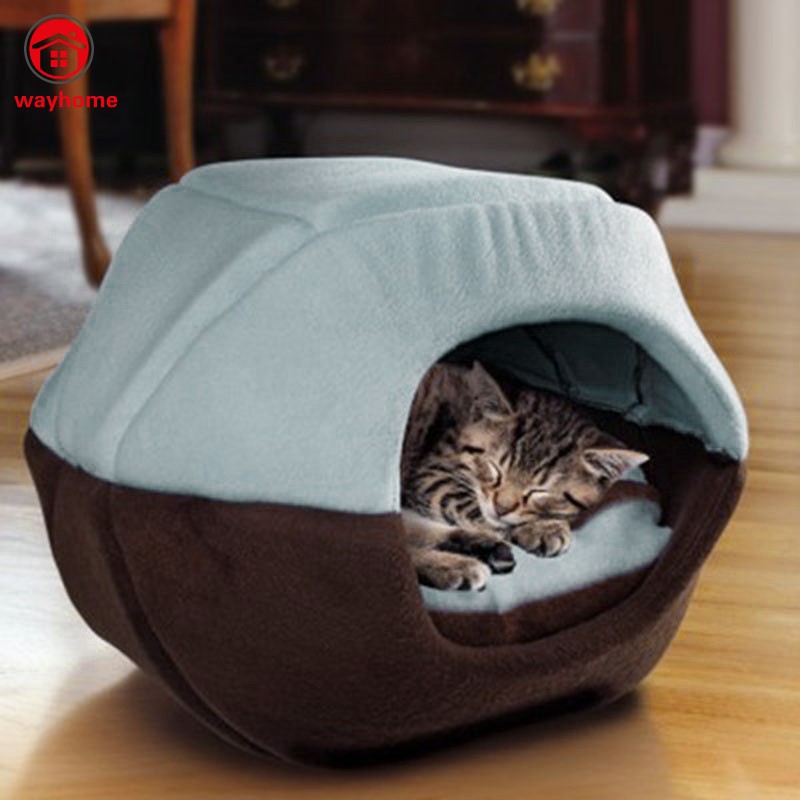 Ổ nằm ngủ mềm mại ấm áp gấp gọn được cho chó và mèo cưng dùng trong mùa đông