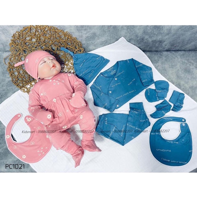Punchun Bộ dài cài punchun bé 0- 9 tháng trai gái