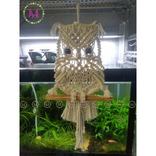 Cú mèo macrame trang trí cực đáng yêu (Mẫu 03)