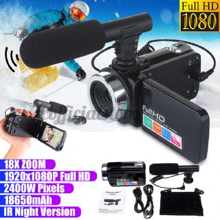 Máy Quay Kỹ Thuật Số 4k Hd 1080p 24mp 18x Zoom 3" Lcd Có Micro