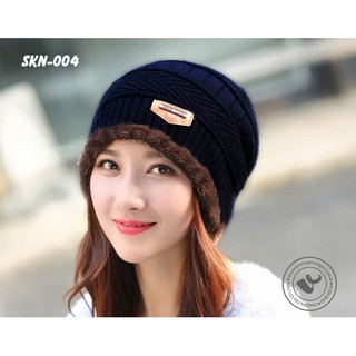 (Mua 1 tặng 1) Mũ len + khăn len Set Nữ
